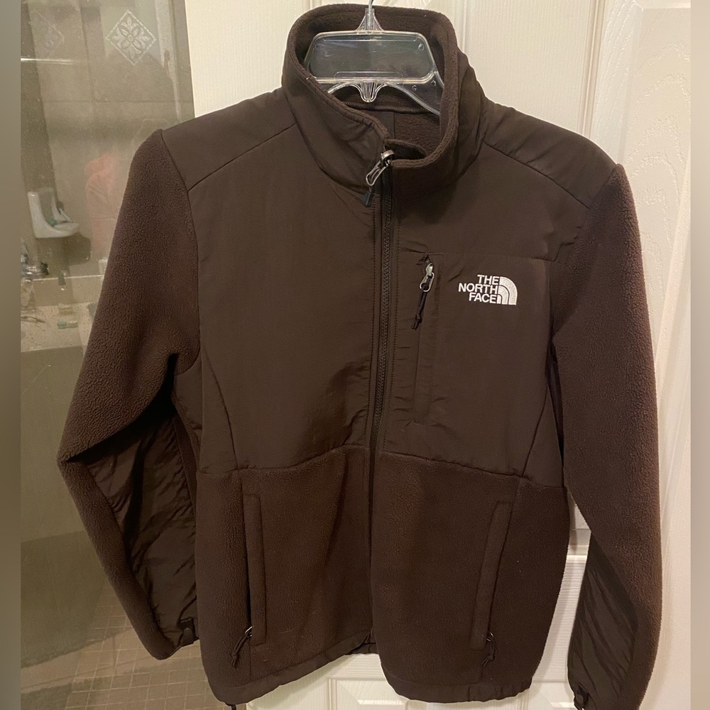 The North Face chocolate brown fleece jacket